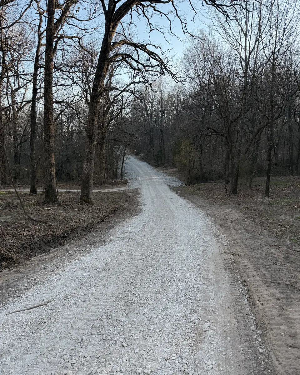 Graded building pad ready for construction in northeast Oklahoma