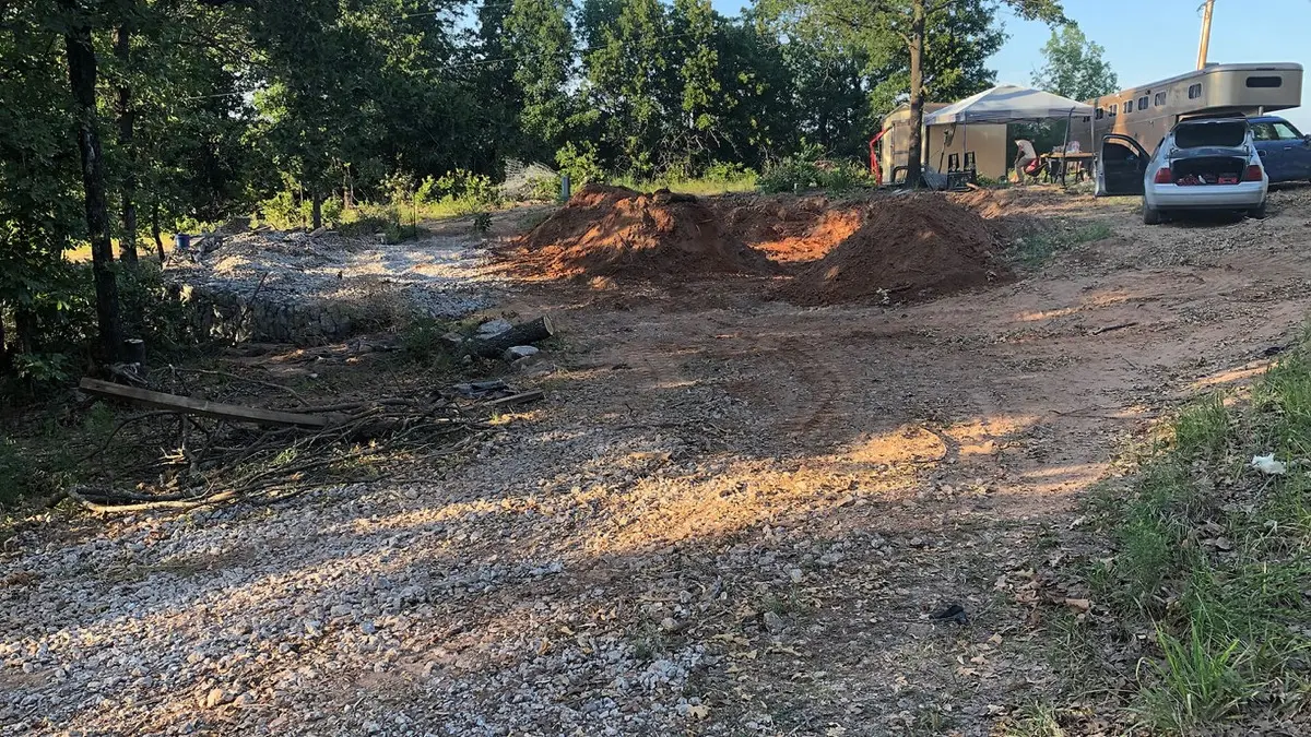 Compacted gravel driveway and pad work near Collinsville, OK