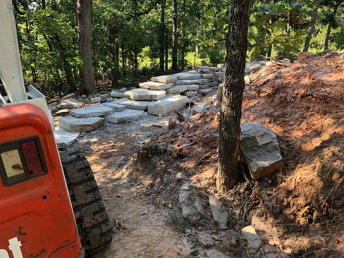 Retaining Walls photo by CG Dirt Work and More in northeast Oklahoma
