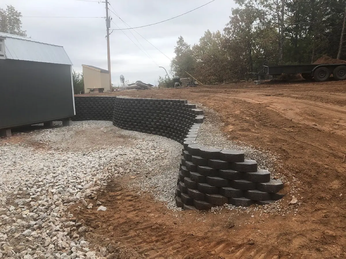 Owner-operated retaining wall work by CG Dirt Work and More near Skiatook, OK